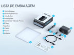 Bomba Elétrica Portátil para Bicicleta com Medidor de Pressão Digital Cinzar