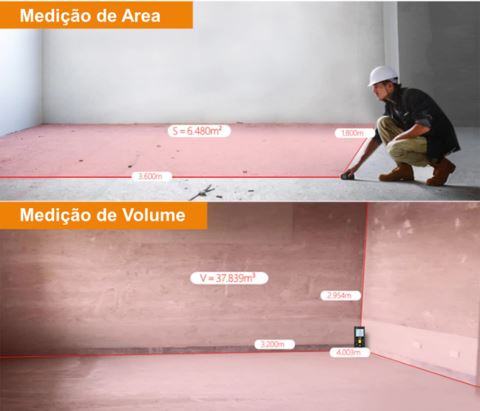 Trena a Laser Alcance 40m com 6 Funções 40PRO