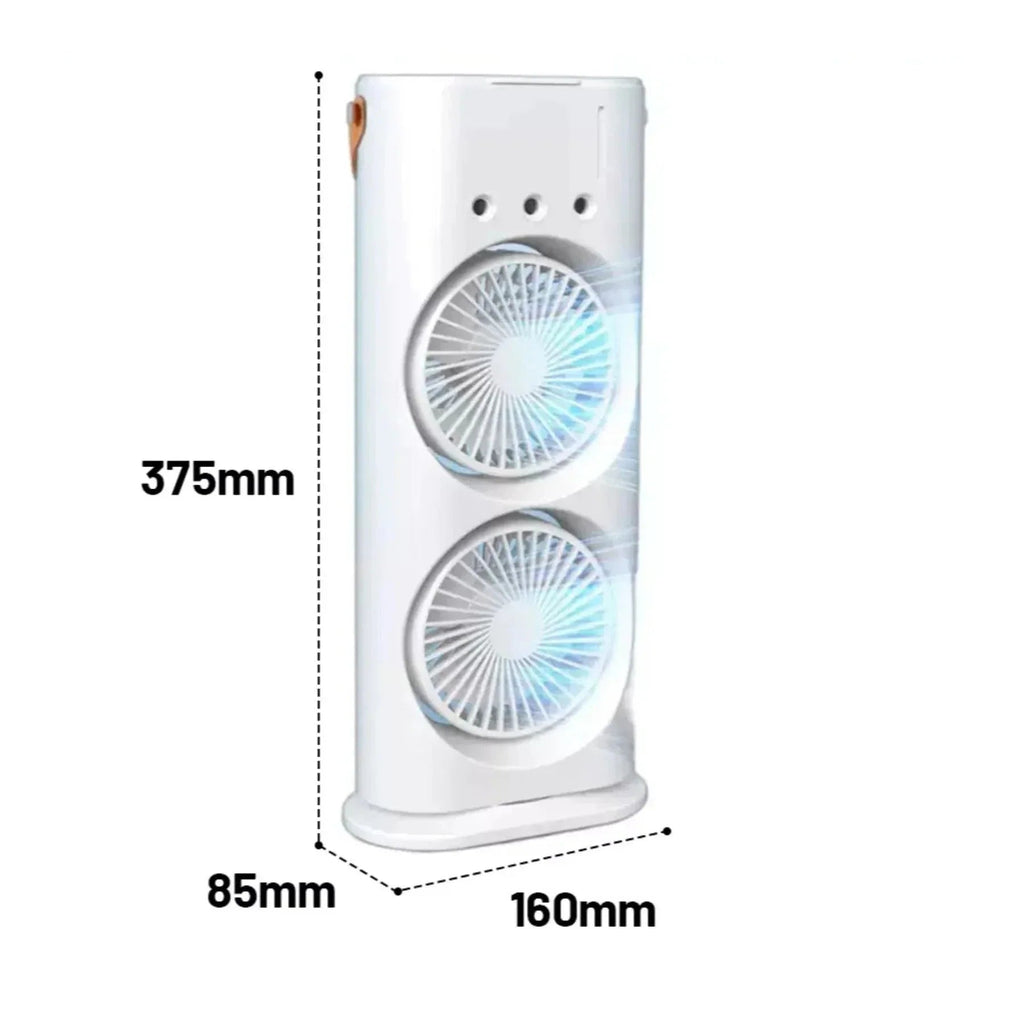 Ventilador Climatizador Duplo com Função Umidificador 3 em 1 MaxVent